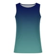thumbnail image 4 of Workout Tank Tops Qiggri Men's Gradient Color Printed Vests Casual Sleeveless Round Neck T-Shirt Tank, 4 of 4