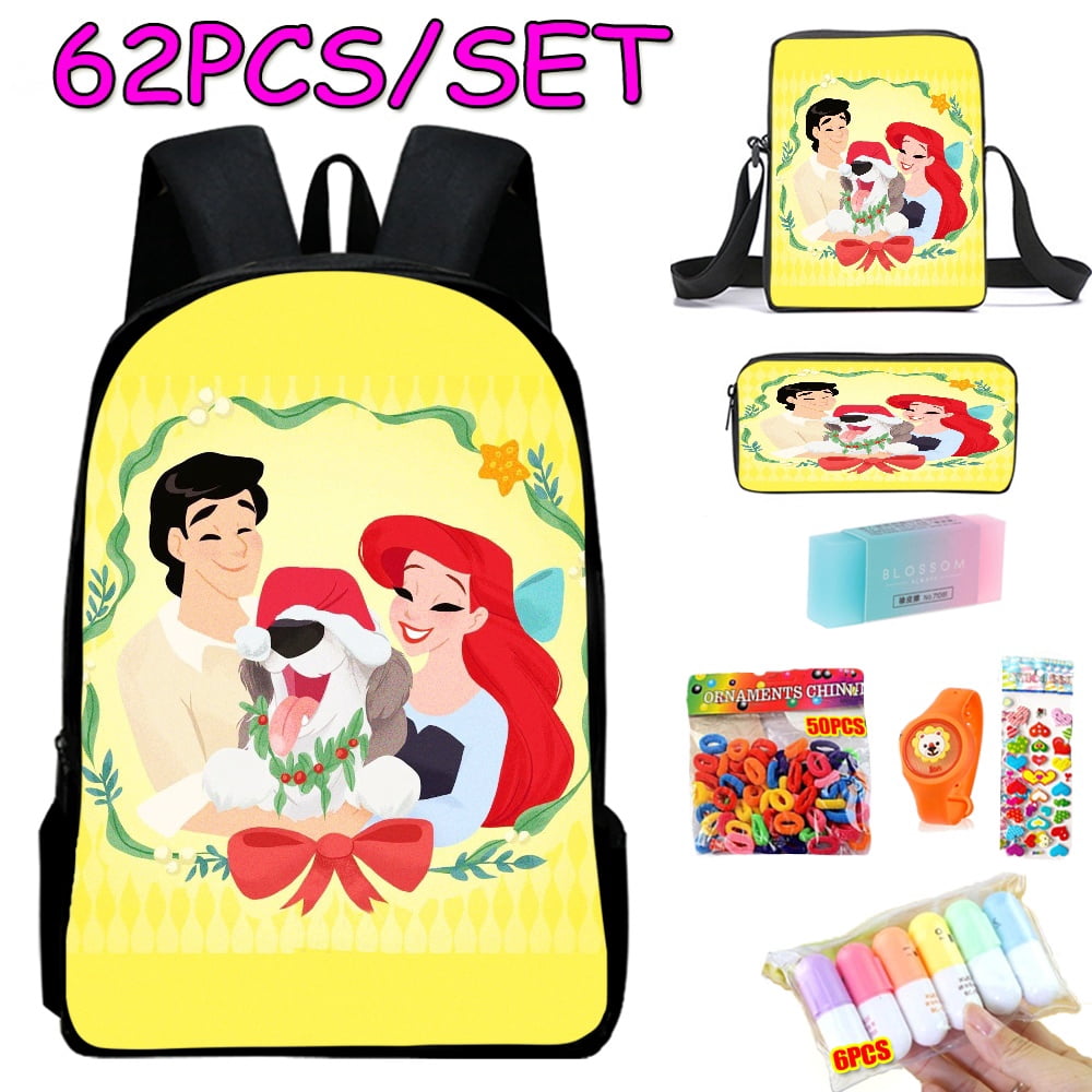 The Little Mermaid Backpack Creative Printed Animation Paint Ariel