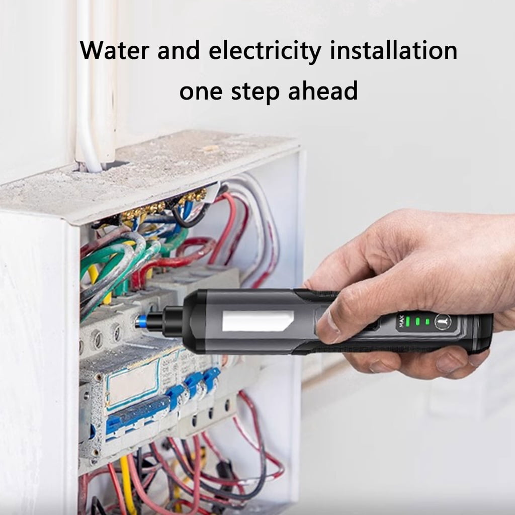 Portable 4V Electric Screwdriver Set with Adjustable Torques and Type C Charging for Household Maintenance
