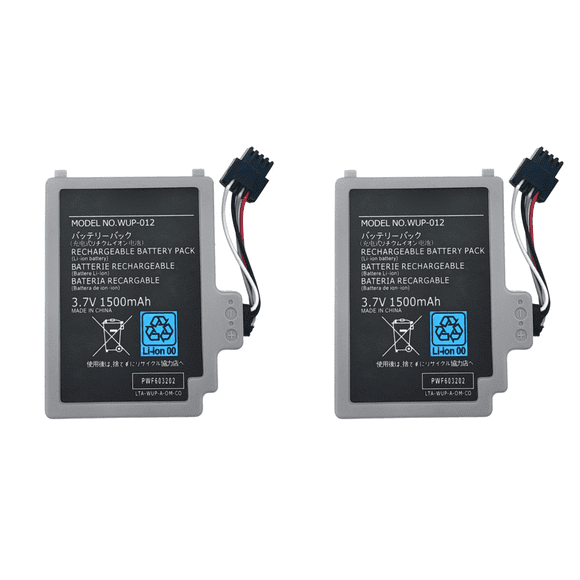 Peggybuy WUP-012 Replacement Battery 3.7V 1500mAh for Nintendo Wii U Controller Gamepad