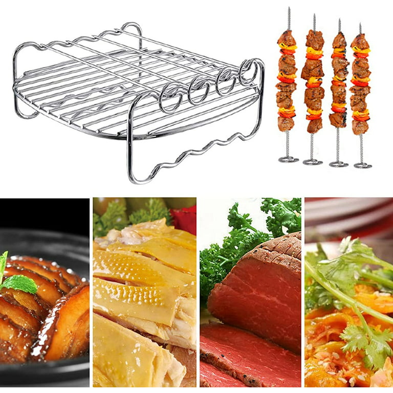 Air Fryer Rack Grilling Rack Stainless Steel Multi-Purpose Cooking