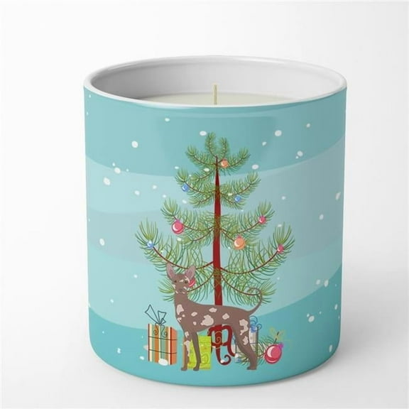 Carolines Treasures CK3473CDL 3.75 x 3.25 in. Unisex Mexican Hairless Dog Christmas Tree 10 oz Decorative Soy Candle