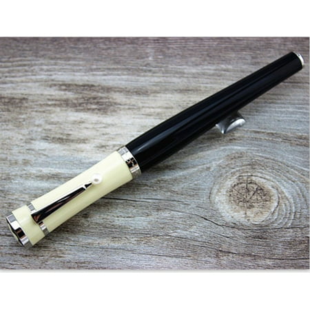 Simple Design Resin Clip Pen Office School Stationery Luxury Fountain Pen Sliver
