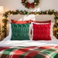 thumbnail image 5 of Christmas Throw Pillow Covers Soft Plush Jacquard Festivals Winter Cushion Case Decoration for Sofa Couch Bedroom Living Room Home Decor, Ornament Storage, 18 x 18 Inch 1 Pack, 5 of 9