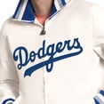 thumbnail image 3 of Men's Starter White Los Angeles Dodgers The Captain Cooperstown Logo Full-Zip Varsity Jacket, 3 of 3