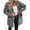 Gray, variant on Eytino Hooded Cardigans for Women Long Sleeve Open Front Contrast Cardigan Sweaters Oversized Chunky Knit Hooded Sweaters Coat Apricot M