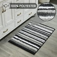 thumbnail image 4 of Better Trends 24" x 36" Bathroom Rugs 100% Polyester Soft Water Absorbent Non Slip Bath Mat Machine Washable Rug Griffie Collection - Gray, 4 of 8