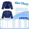 thumbnail image 7 of YONGHS Kids Girls 3/4 Sleeve Open Front Bolero Shrug Wedding Bridesmaid Cover Up Cardigan Jacket Navy Blue 10, 7 of 7