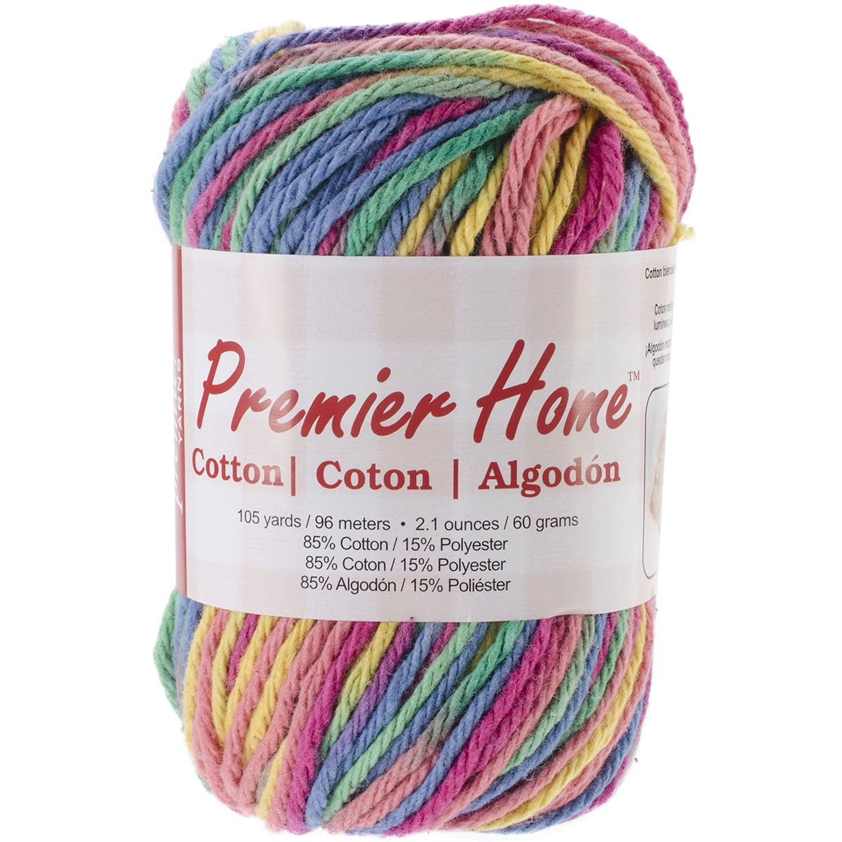 Premier Yarns 1032-01 Home Cotton Yarn-Multi Cone-Rainbow 