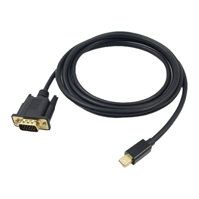 Adaptador de cable Mini DisplayPort a VGA de 1,8 m, 1080P, DP a VGA, compatible con pantalla HDTV y MacBook Air Pro.