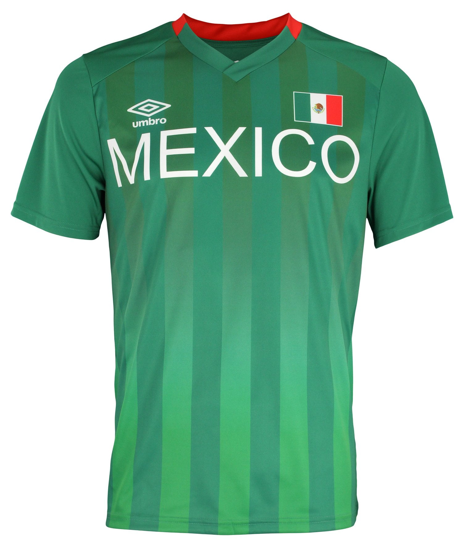 Umbro Men's Mexico Sublimated Soccer Jersey Shirt, Mex Green/White