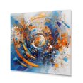 thumbnail image 2 of Designart "Cosmic Blue and Orange" Surrealism landscape Metal Art Living Room, 2 of 5