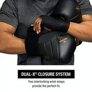 Hayabusa Adult Adjustable fit knuckle protection Premium foam, Boxing Gloves for MMA, Black/Gold