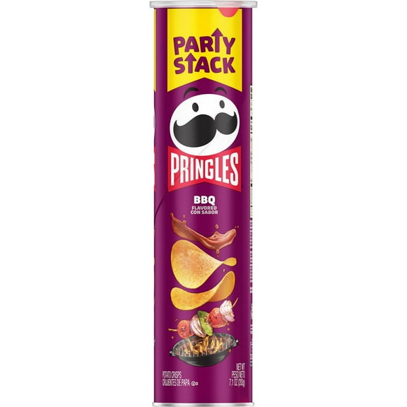 Pringles BBQ Potato Crisps Chips - Party Stack - 7.1 oz