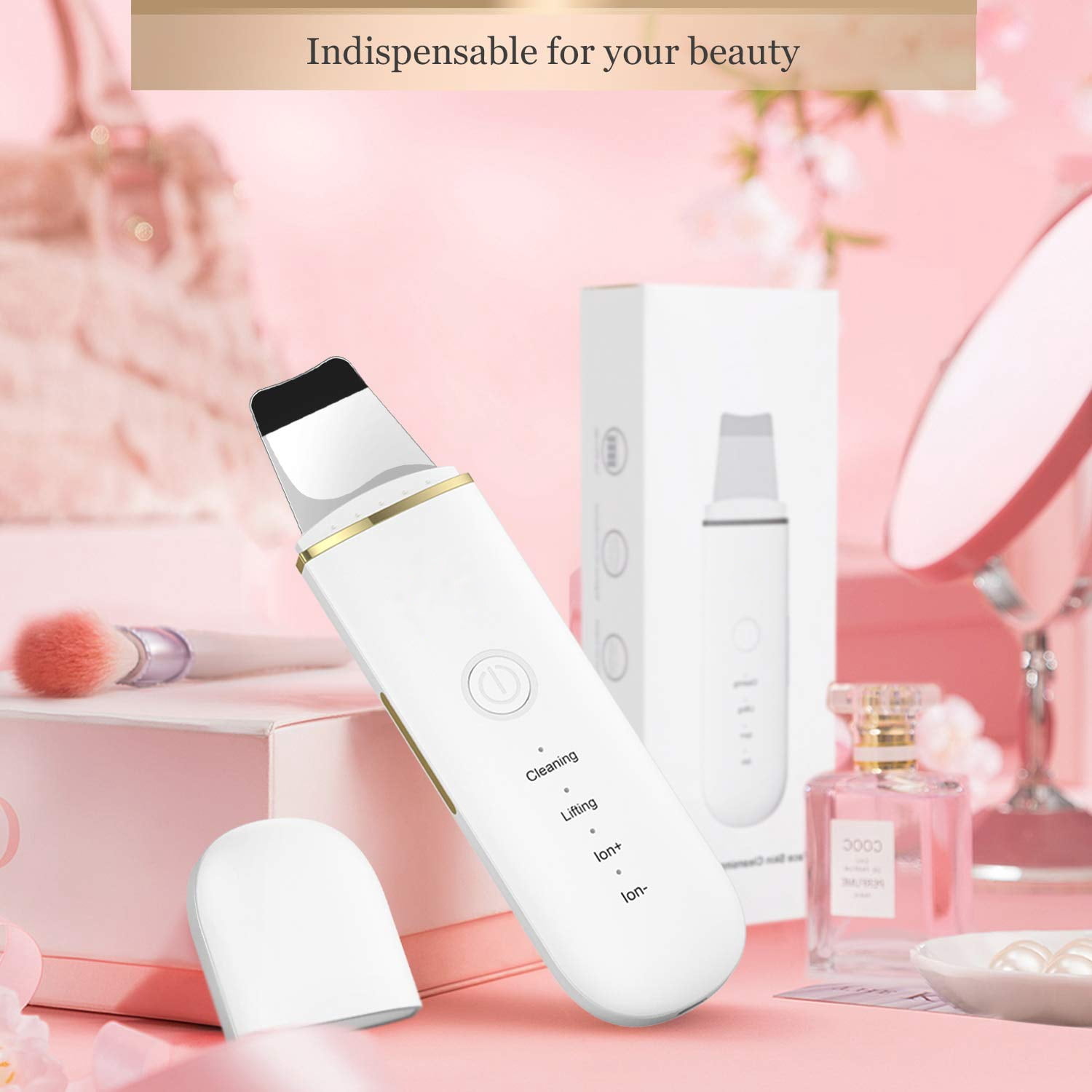 New Ultrasonic Skin Cleaner Removes Deep Oil Dirt and Blackheads Facial Cleansing and Enhances Exfoliating Vibrating Shovel Pore Cleaner