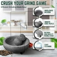 thumbnail image 3 of Granite Mortar and Pestle Set - Solid Granite Stone Grinder Bowl Holder 6 Inch Molcajete For Guacamole, Herbs, Spices, Garlic, Kitchen, Cooking, Medicine, 3 of 7