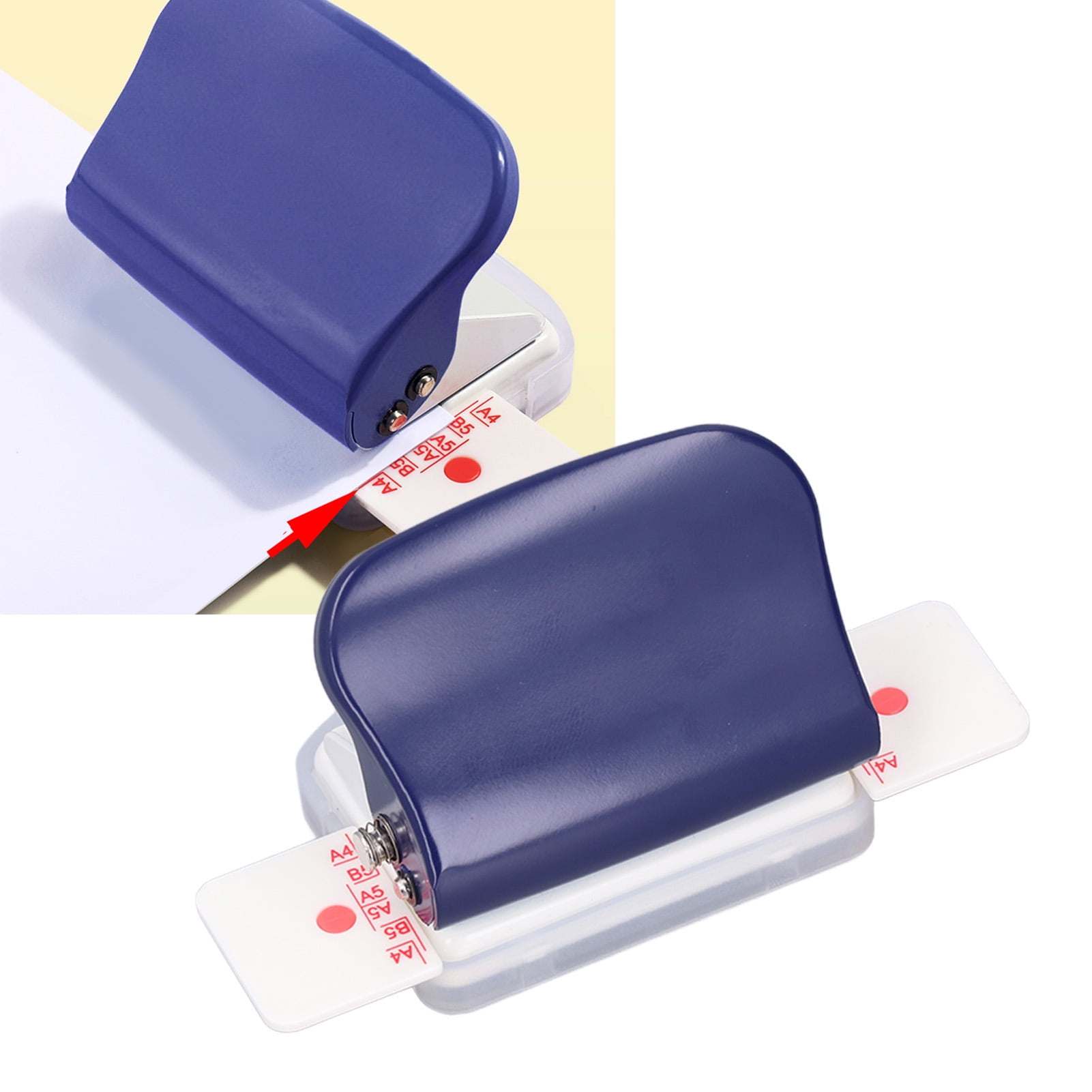 Cergrey 6 Hole Punch,Hole Punch Dark Blue 6 Hole Portable Small Planner