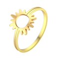 thumbnail image 3 of Gold Plated Yuna Moon Ring Without Stones Yuna Rin Boho Stainless Steel Jewelry, 3 of 5