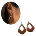 thumbnail image 2 of Wooden Drop Earrings With Geometric Design Lightweight And Comfortable Suitable For Everyday Wear And Special Occasions, 2 of 21