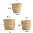 thumbnail image 2 of Plant Baskets Indoor with Liner,3Pcs Woven Planter Basket,3 Sizes Natural Seagrass Woven Plant Pots Flower Pots Baskets Plant Containers Storage Basket for Indoor Outdoor Garden Home Decoration, 2 of 8