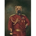 thumbnail image 2 of Massy,  14x18 Black Ornate Wood Framed with Double Matting Museum Art Print Titled - Major-General Woof, 2 of 4