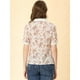 thumbnail image 3 of INSPIRE CHIC Blusa Floral De Manga Corta Con Cuello En V Para Mujer Beige M, 3 of 5