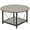 Brown, variant on DWVO Round Coffee Table, 31.5" Industrial Living Room Table, Cocktail Table with Storage Open Shelf for Living Room, Gray