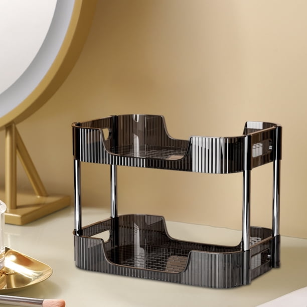 Plastic Transparent Cosmetics Organizer Bathroom Vanity Cutis Care Products Perfume Shelf Desktop Organizer