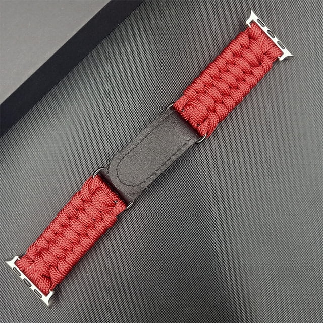 Adecuado para correa de Apple Watch Correa de reloj deportiva de nailon tejida con cuerda tipo paraguas para Apple Watch de 38/42/40/44 mm