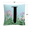 thumbnail image 2 of Pink Floral Garden Letter Illustration T By Abc 16 X 16 Decorative Throw Pillow, 2 of 5