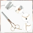 thumbnail image 3 of Unique Bargains 1 Pc  Electroplating Tooth Shears Hair Cutting Scissors for Hair Styling Gold, Silver Tone, 3 of 7