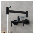 thumbnail image 4 of Pot Filler Tap Wall Mounted Foldable Kitchen Faucet Hot And Cold Single Hole Sink Tap Rotate Folding Spout Brushed Gold Brass, 4 of 7