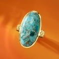 thumbnail image 6 of Ross-Simons Mosaic Turquoise Ring in 18kt Gold Over Sterling, Women's, Adult, 6 of 7