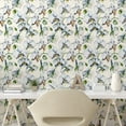 thumbnail image 2 of Ambesonne Floral Design Peel & Stick Wallpaper for Home, Orchid Pattern Boho, 13"x72", Reseda Green Soft Blue, 2 of 5