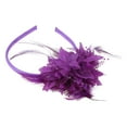 thumbnail image 5 of Unique Bargains 1 Pc Headband Flower Feathers Hair Accessories for Women Purple, 5 of 5