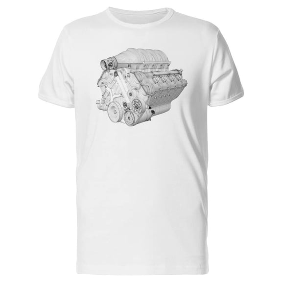 Gasoline Old Engine Tee Men's -Image by Shutterstock