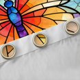 thumbnail image 4 of Homewish Colorful Butterflies Kitchen Curtains,Watercolor Boho Glass Black Out Curtains Pack of 2 (42x63 Each), 4 of 6