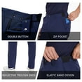 thumbnail image 6 of Inadays Men's Pants Stretch Golf Work Pant Workout Pants Mens Hiking Pants Waterproof Pant with Zip Pocket, Dark Blue, XL, 6 of 9