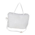 thumbnail image 3 of Bolso de mano de felpa para mujer, cómodo bolso de mano con asa superior, portátil, para hombro Blanco, 3 of 7