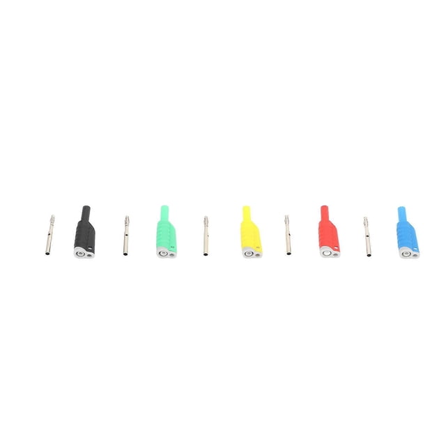 5 Pcs 4mm Stackable Banana Plug 5 Colors Safety Insulated Banana Plug Connector 1000V Maximum 25A
