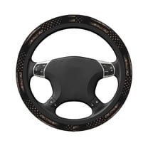 Uemuo American Flag with Desert Camouflage Printed Car Elastic Steering Wheel Cover - Universal Car Accessory for Diverse Cars Anti-Slip, and Comfortable- 15"
