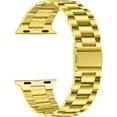 thumbnail image 2 of PINHEN Metal Strap Compatible with Apple Watch Strap, 38mm 40mm 41mm Stainless Steel Replacement Band Bracelet Compatible with iWatch Series 8/7/6/SE/5/4/3/2/1 Strap, Gold, 2 of 9