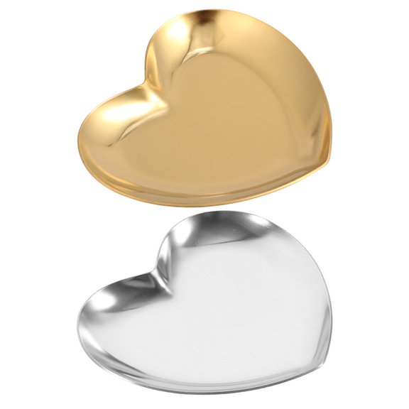 Hemoton Dresser Ring Tray Love Storage Tray 9.00X8.50X1.00CM