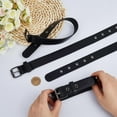 thumbnail image 3 of 6Pcs Kilt Extender Buckle Straps 16x1 Inch Imitation Leather Cuff Belt Buckles Fastener Adjustable Black Stirrup Luggage Strap Suitcase Belts for Tight Fitting Kilts Coat Jacket Bag, 3 of 9
