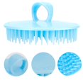 thumbnail image 3 of Eddwiin Handheld Silicone Scalp Shampoo Masaje Cepillo Lavado Peine Cabeza M-eridian Masaje Peine(Azul), 3 of 5