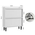 thumbnail image 2 of AKDSteel Shoe Cabinet with 2 Flip Drawers, Wooden Shoe Organizer Cabinet with Adjustable Shelf, Shoe Storage for Entryway, Hidden Shoe Cabinet for Hallway, Living Room, 2 of 7