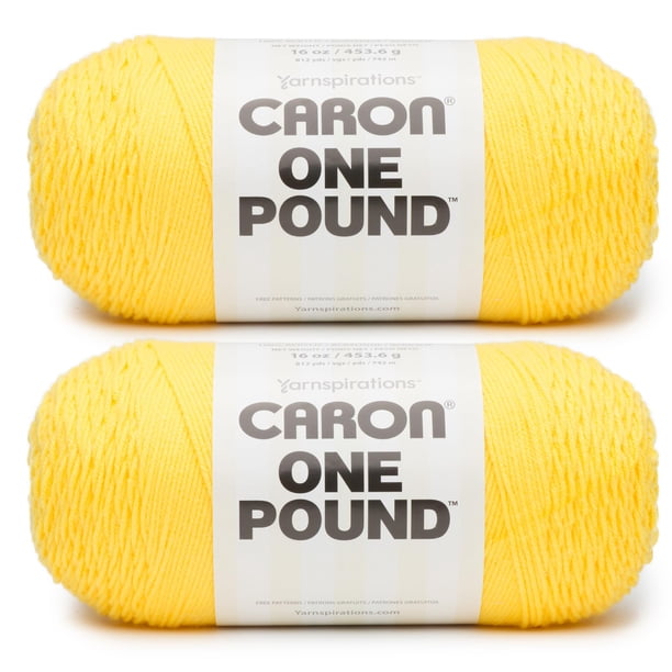 Hilo Caron ONE POUND AMARILLO SOL 453g/742m #4 Mediano Acrílico