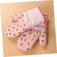 thumbnail image 3 of SM Country Style Pink Oven Gloves - 2 Piece Set, Anti-scald and Microwave Safe, 3 of 5