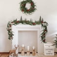 thumbnail image 4 of Guirlande de Noël 6 Pieds Cèdre Artificiel Pin Guirlande Réaliste Verdure d'Hiver avec Baies Rouges Guirlande pour Fête de Noël Table Murale Décoration Intérieure Extérieure Hiver, 4 of 7