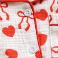 thumbnail image 5 of Baby Boys Pajama Set Valentines Day Pajama Long Sleeve Heart Button Down Sleep Top Boy Pajamas Size 6-12 Months, 5 of 9